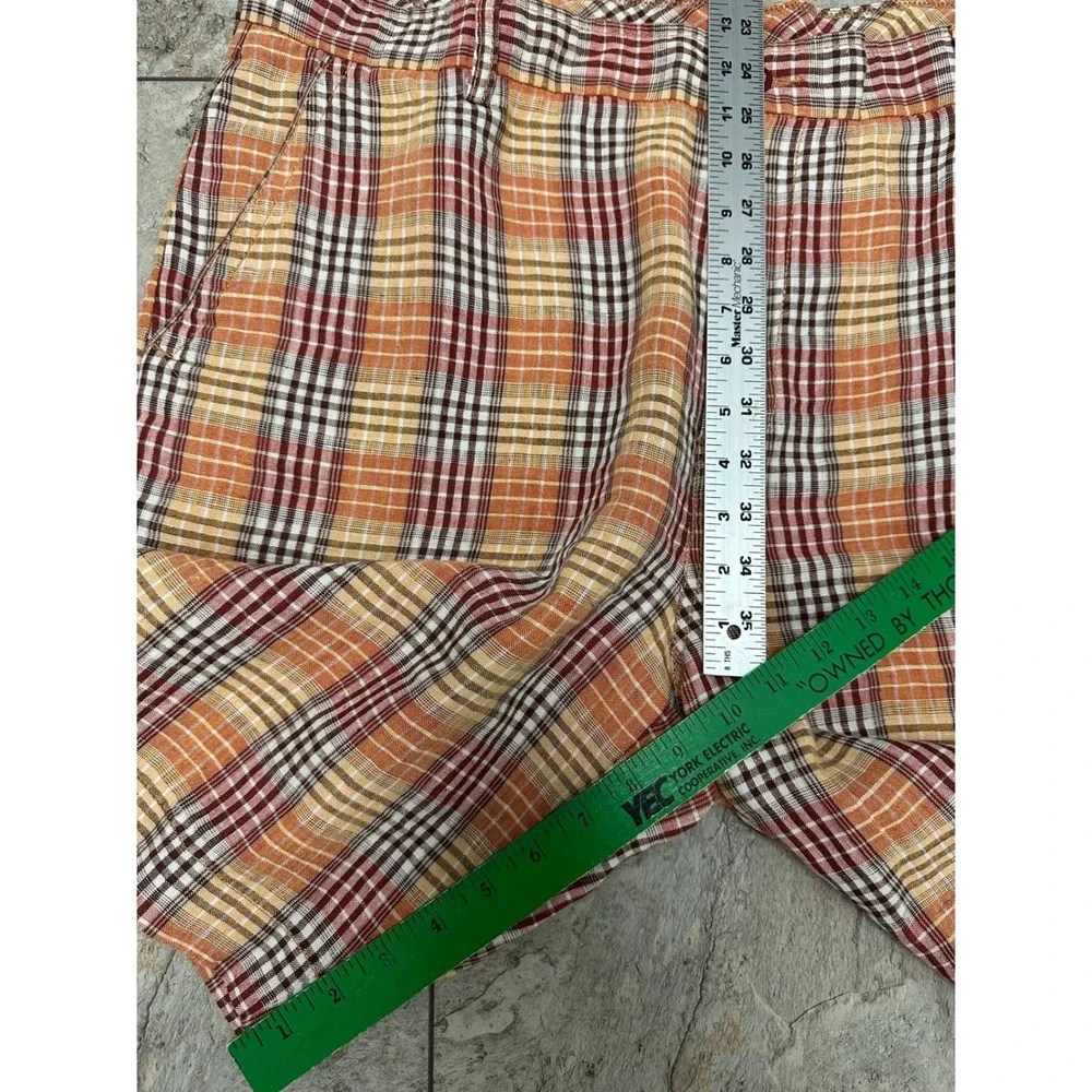 Y2K‎ Tommy Bahamas Relax Pro Leisure Consultant Size 40 100% Linen Plaid Shorts
